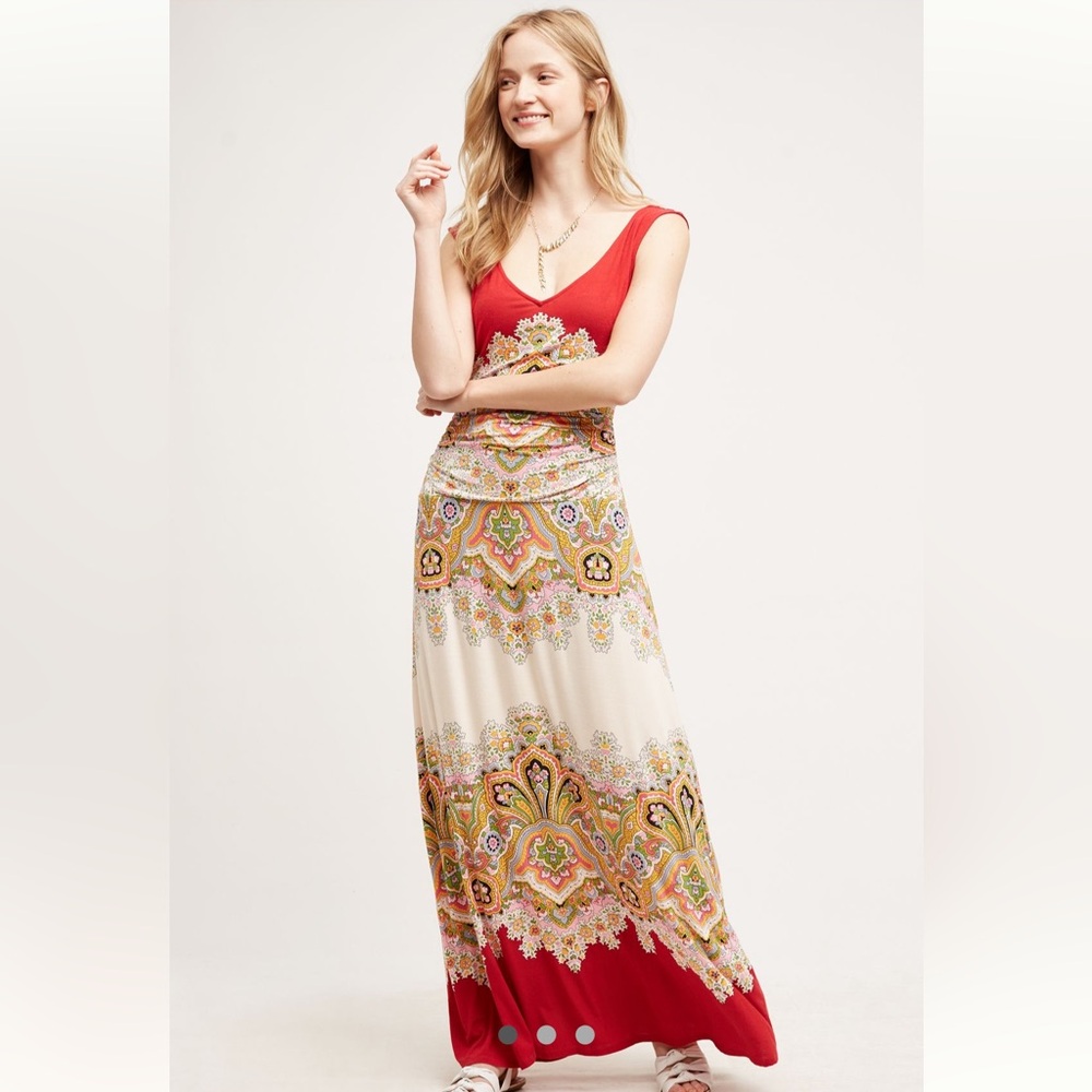 Plenty by Tracy Reese Boteh Sari Printed Paisley Floral Jersey Maxi Dress